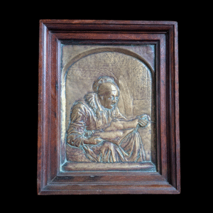 Solid Oak Framed Brass Plaque