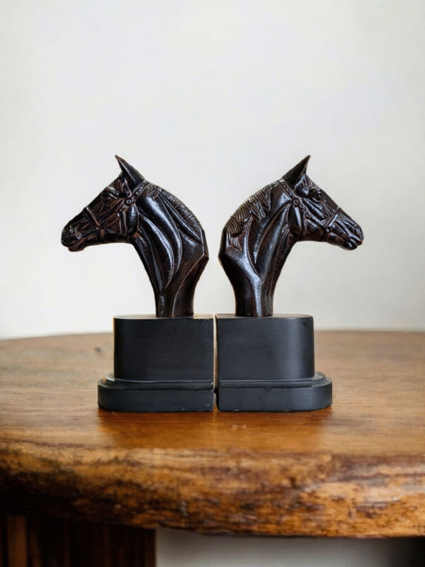 Pair Of Ceramic Horse Head Bookends - Image 3
