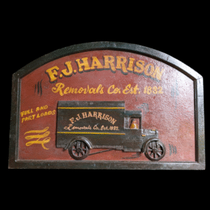 Hand Painted Large F.J. Harrison Advertising Sign