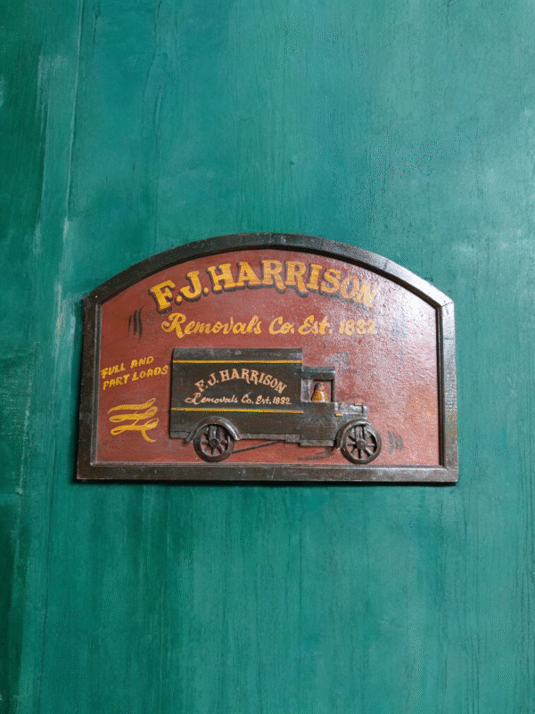 Hand Painted Large F.J. Harrison Advertising Sign - Image 2
