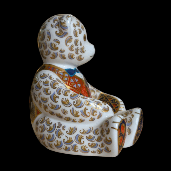 Royal Crown Derby Seated Teddy Bear With Gold Stopper - Image 2