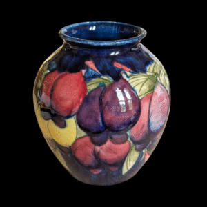 William Moorcroft 1918-1925 Plum Wisteria Vase Blue Backstamp