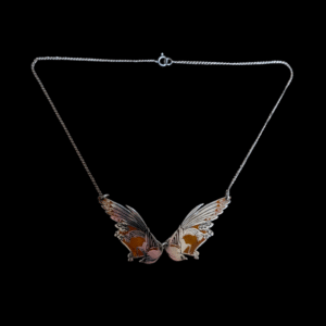 Pat Cheney Designer Sterling Silver Bird Wing Necklace