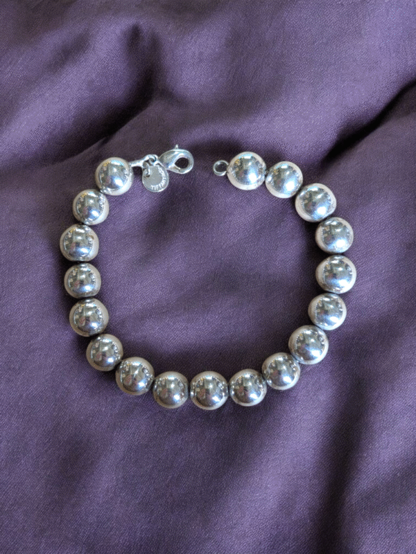 Sterling Silver Tiffany & Co Ball Bracelet - Image 2