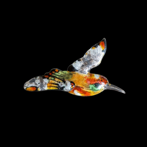 Vintage Sterling Silver Hummingbird Brooch