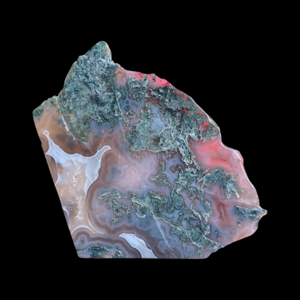 Polished Moss Agate Slice