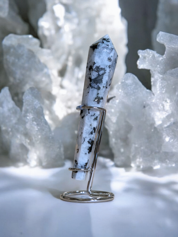 Rainbow Moonstone Prism On Stand - Image 2