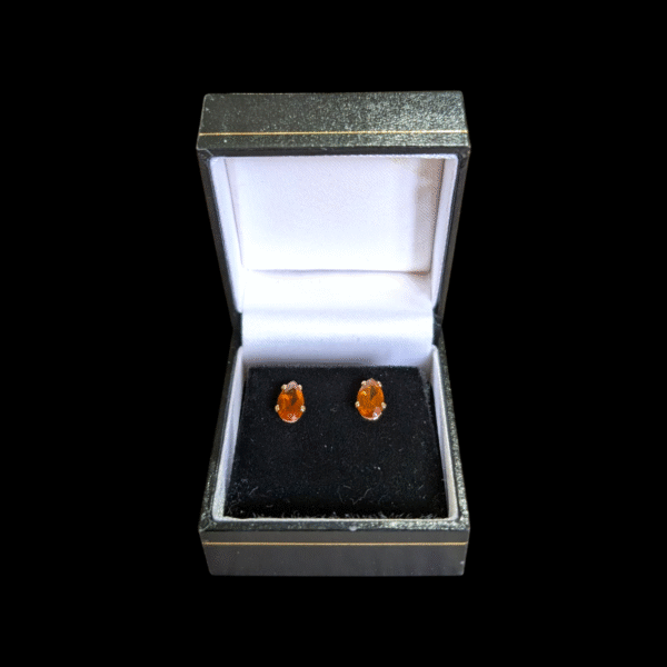10k Gold Mexican Citrine Studs - Image 2