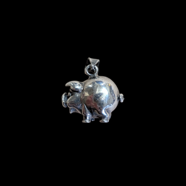 925 Sterling Silver Pig Charm