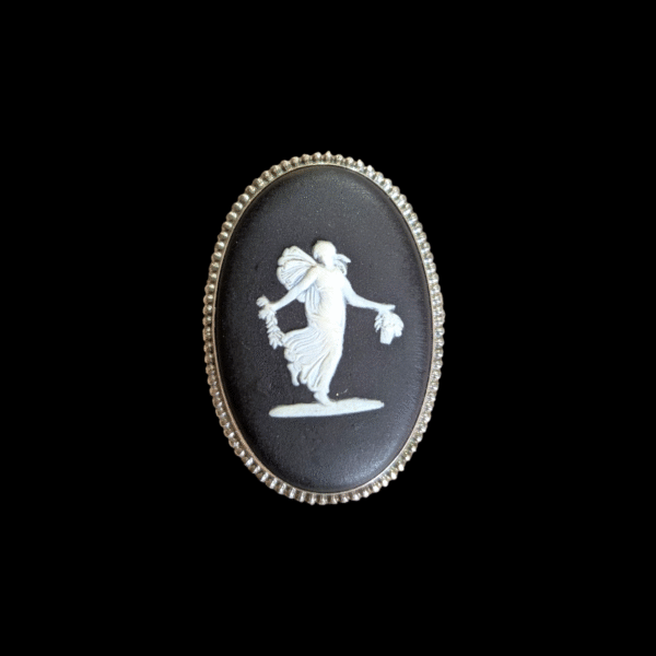 Vintage Sterling Silver 1970 Wedgewood Brooch