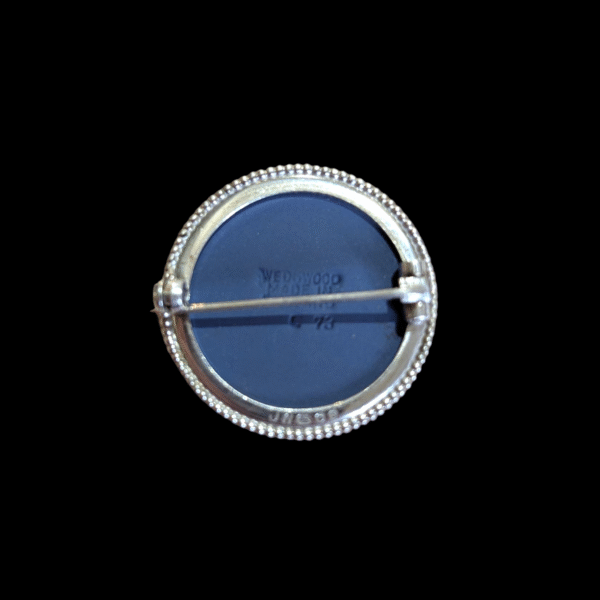 Vintage Sterling Silver 1973 Blue Wedgewood Brooch - Image 2