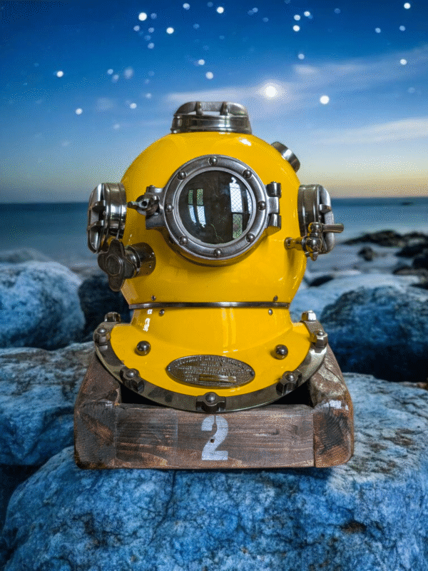 Converted Vintage Deep Sea Diving Helmet Lamp by Crazy Horse Lighting - Image 2