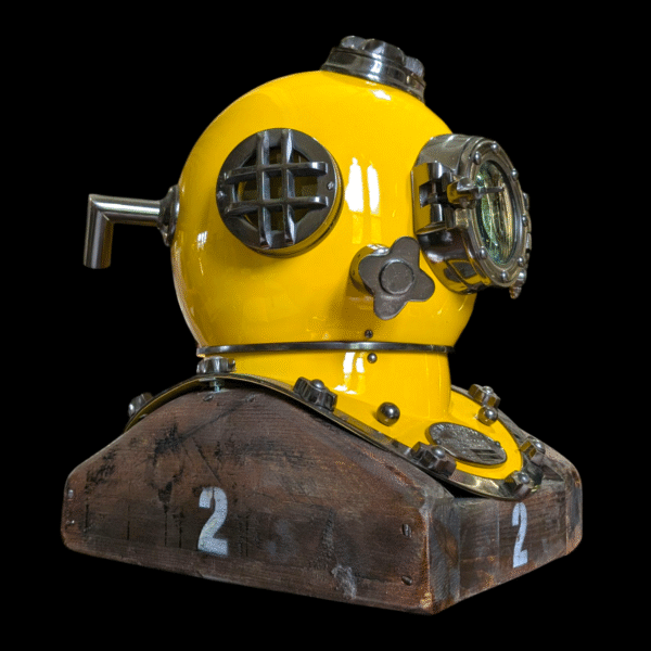 Converted Vintage Deep Sea Diving Helmet Lamp by Crazy Horse Lighting - Image 3