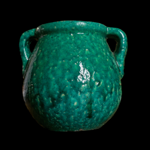 Green Crackle Glaze Terracotta Twin Handled Vase