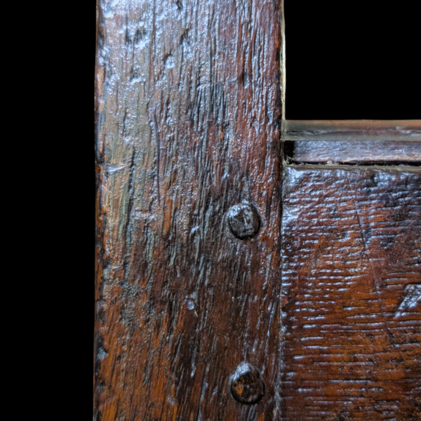 Early Georgian Oak Side Chair with Rush Seat and Barley Twist Stretcher - Image 4