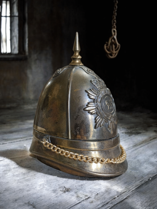 Vintage Brass Military Helmet Novelty Table Lighter – British Colonial Style - Image 3