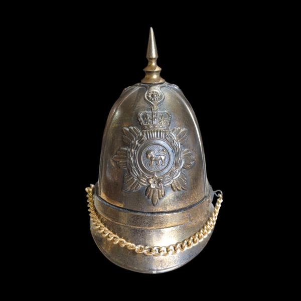 Vintage Brass Military Helmet Novelty Table Lighter – British Colonial Style - Image 2