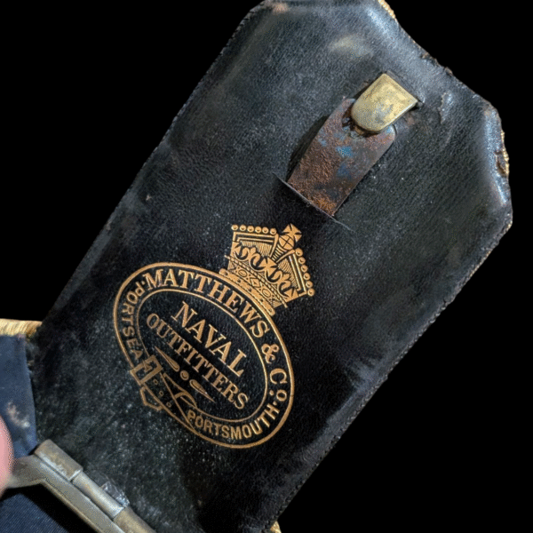 19th Century Royal Navy Officer’s Epaulettes in Original Fitted Tin by Matthews & Co Naval Outfitters - Image 2