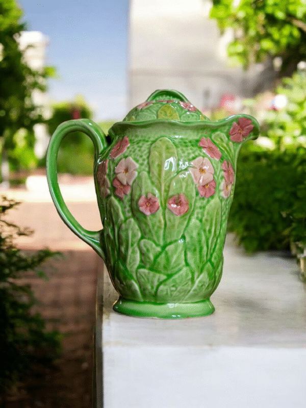 Green Melba Ware Floral Teapot/ Jug - Image 2