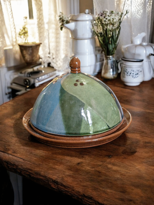 Glazed Studio Pottery Domed Butter Dish - Image 2