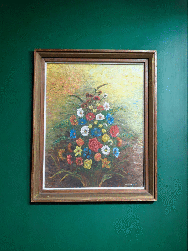 Gilt Framed Floral Oil Painting - Image 2
