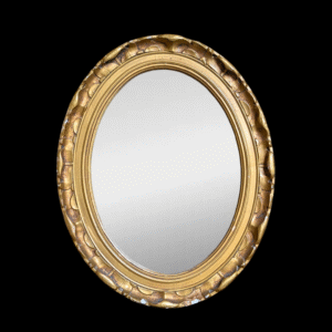 Gilt Framed Oval Wall Mirror