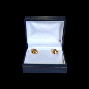 9ct Yellow Gold & Amber Citrine Earrings