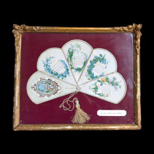 Framed 19th Century Valentine Fan – Dated 14th February 1870