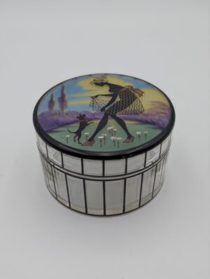 1920 Adolf Beckert for Steinschönau Art Deco Lidded Jar