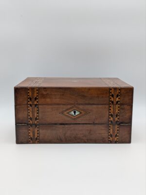 Victorian Ladies Utility Box with Writing Slope & Sewing Compartment c.1880 with Key