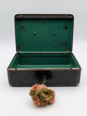Early 20th Century Metal Cash Safe with Key