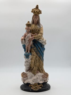 Religious Plaster Figure of Madonna and Child “Notre Dame des Victoires”