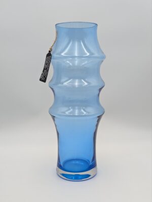 Dartington “Hooped” Blue Glass Vase by Belinda Hornsey