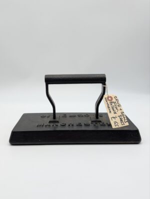 Antique Cast Iron Sad Iron by Orme & Sons Manchester