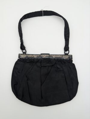 1920s Celluloid Framed Evening Bag with Paste Set Clasp and Original Mirror