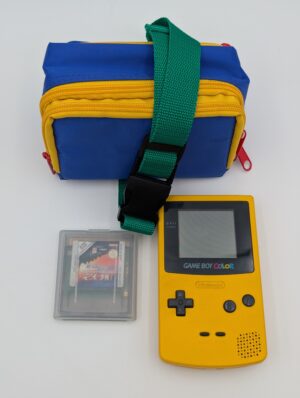 Nintendo Game Boy Color Console – Yellow with Carry Case & Game