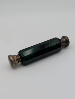 Victorian Double-Ended Green Glass Scent & Snuff Bottle
