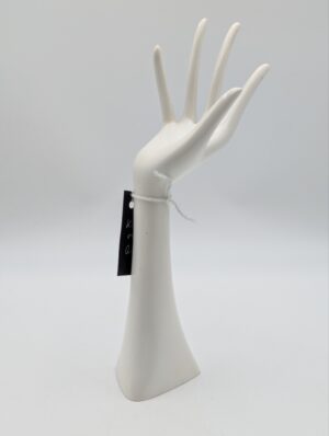 Vintage White Glazed Ceramic Hand Jewellery Holder Stand