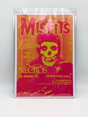 Misfits Halloween Show A3 Punk Music Poster Featuring Necros