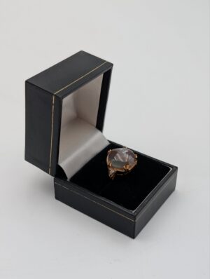 9ct Yellow Gold Chalcedony & Diamond Statement Ring – Size O½