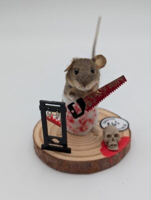 Taxidermy “Executioner Mouse” Diorama – Macabre Curiosity Display