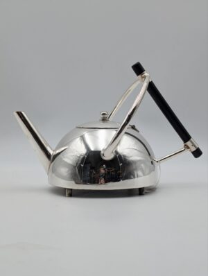 Christopher Dresser Style Modernist Silver Plated Teapot
