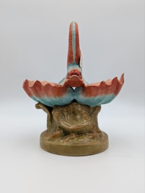 Antique Majolica Dolphin Bon Bon Dish