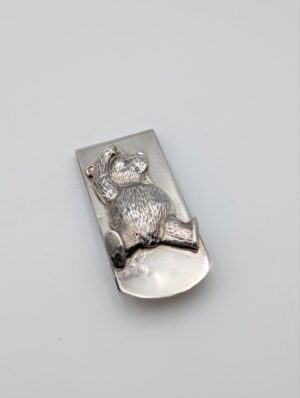Vintage 1976 Sterling Silver Teddy Bear Money Clip