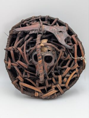 Dayak Borneo Monkey Skull Basket – Ethnographic Tribal Artifact