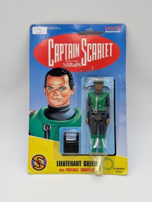 Captain Scarlet Lieutenant Green Action Figure with Portable Computer – Vivid Imaginations Carded