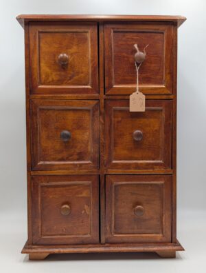 Small Solid Wood Chest of Drawers with Six Drawer Configuration