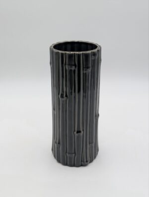Holkham Pottery Bamboo Form Vase in Dark Glaze