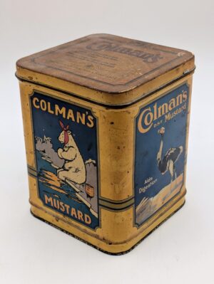 Vintage Colman’s Mustard Advertising Tin with Lithographed Panels