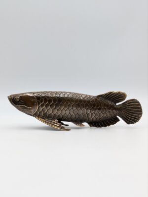 Japanese Cast Bronze Koi Carp Sculpture